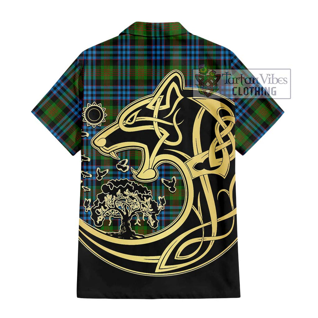 Newlands Tartan Hawaiian Shirt with Family Crest Celtic Wolf Style - Tartan Vibes Clothing