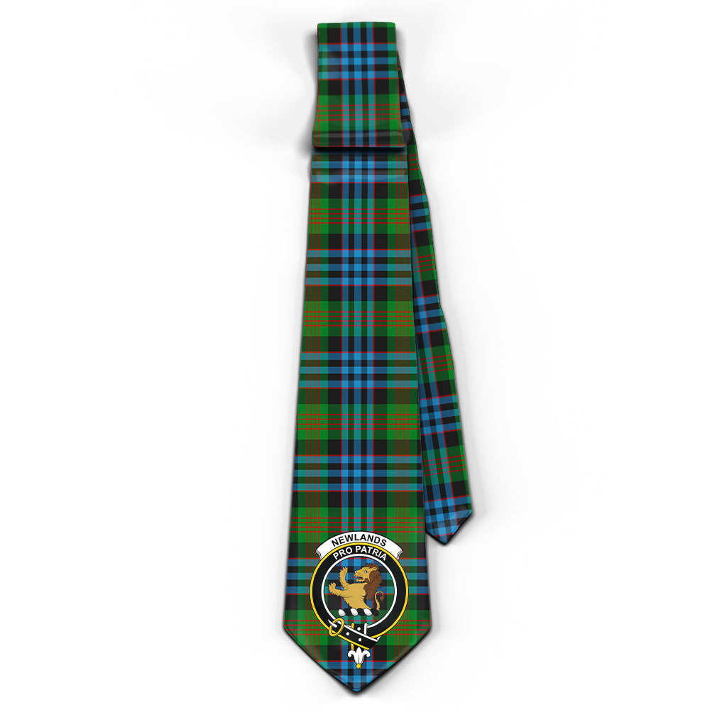 Newlands Tartan Classic Necktie with Family Crest - Tartan Vibes Clothing