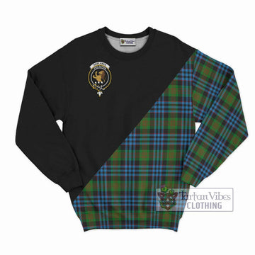 Newlands Tartan Sweatshirt with Family Crest and Military Logo Style - Tartan Vibes Clothing