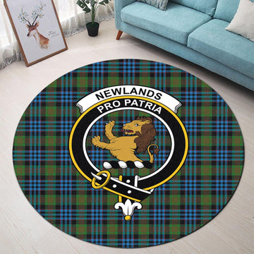 Newlands Tartan Round Rug with Family Crest - Tartan Vibes Clothing