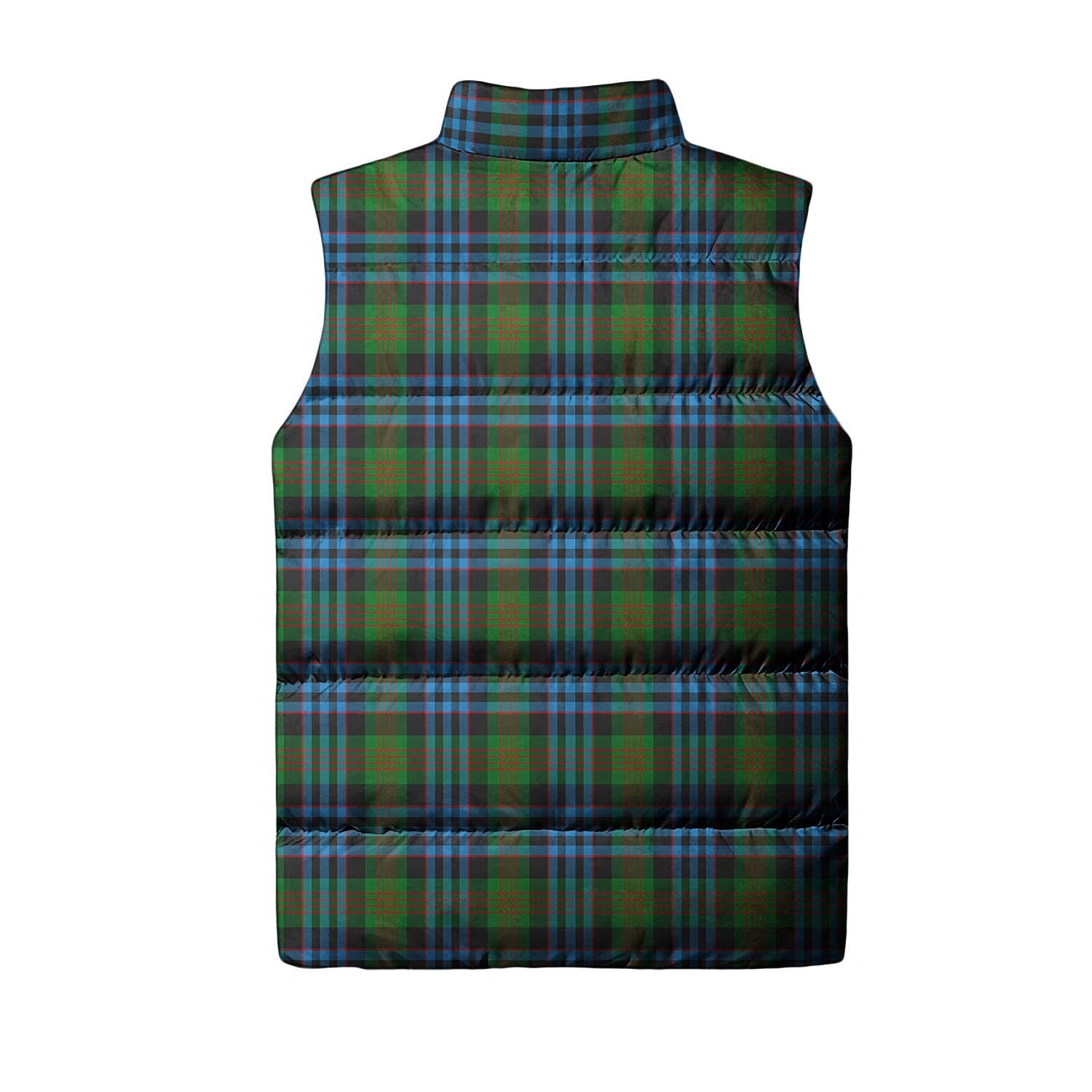 Newlands of Lauriston Tartan Sleeveless Puffer Jacket with Family Crest - Tartanvibesclothing
