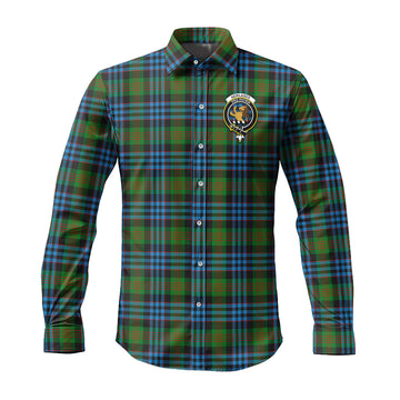 Newlands Tartan Long Sleeve Button Up Shirt with Family Crest Men's Shirt - Tartan Vibes Clothing