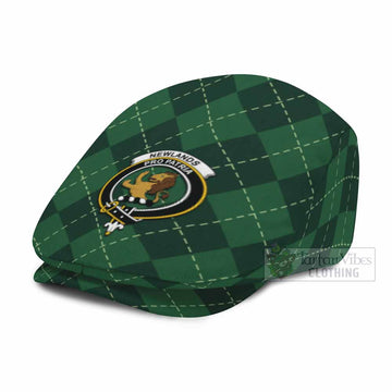 Newlands Scottish Family Crest Flat Cap Green Argyle Classic Style