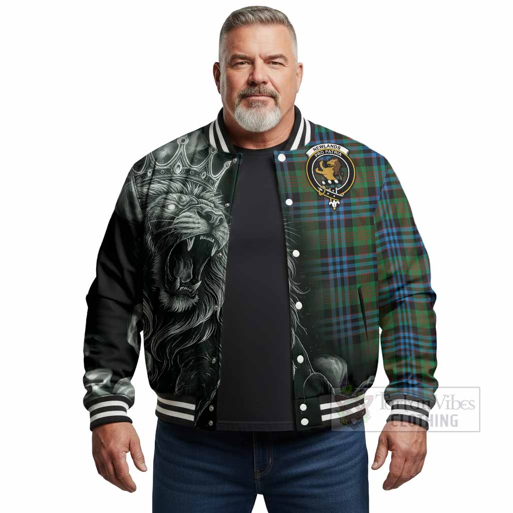 Newlands Tartan Baseball Jacket Roaring Lion Heritage