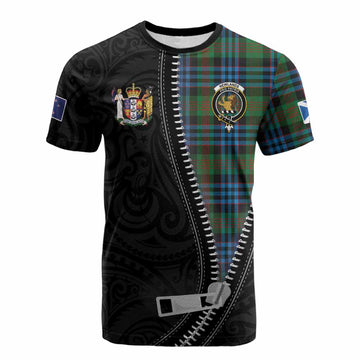 Newlands Tartan Cotton T-shirt New Zealand Pattern Unique Zipper Stylized