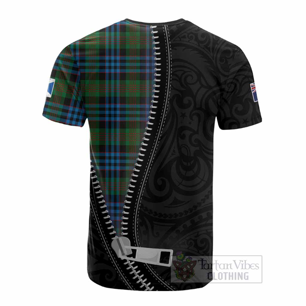 Newlands Tartan Cotton T-shirt New Zealand Pattern Unique Zipper Stylized