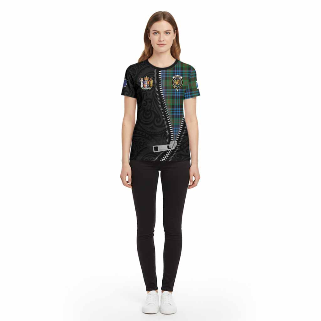 Newlands Tartan Cotton T-shirt New Zealand Pattern Unique Zipper Stylized