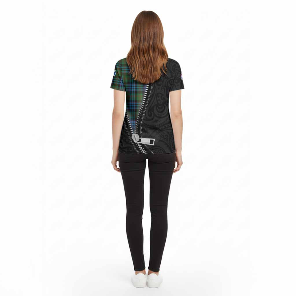Newlands Tartan Cotton T-shirt New Zealand Pattern Unique Zipper Stylized