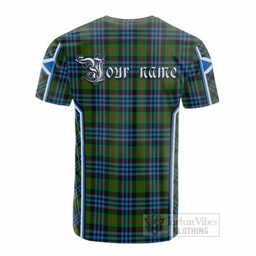 Newlands Tartan Crest Cotton T-shirt Scotland Coat of Arm Flag Style - Tartan Vibes Clothing