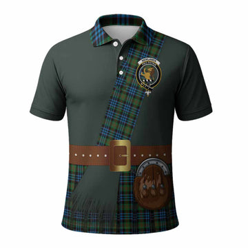 Newlands Tartan Crest Polo Shirt Kilt Costume Style