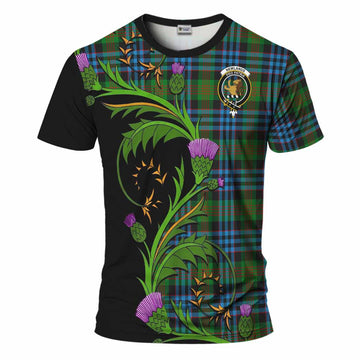 Newlands Tartan Crest T-Shirt Scottish Thistle Pride Heritage Art