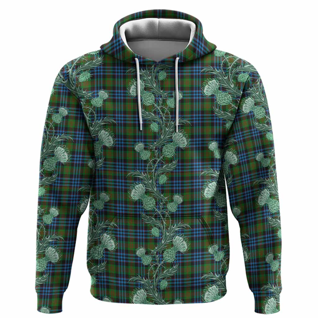 Newlands Tartan Hoodie Seamless Scottish Thistle Flowers