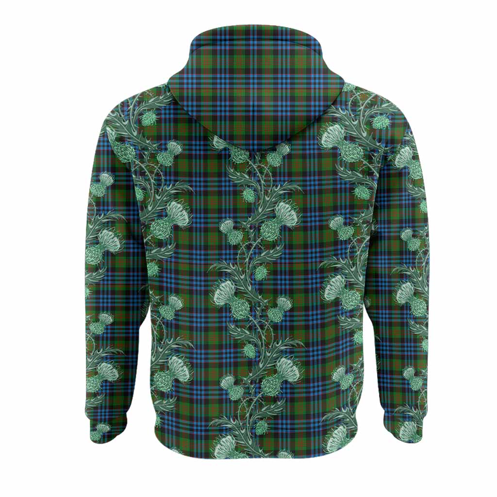 Newlands Tartan Hoodie Seamless Scottish Thistle Flowers