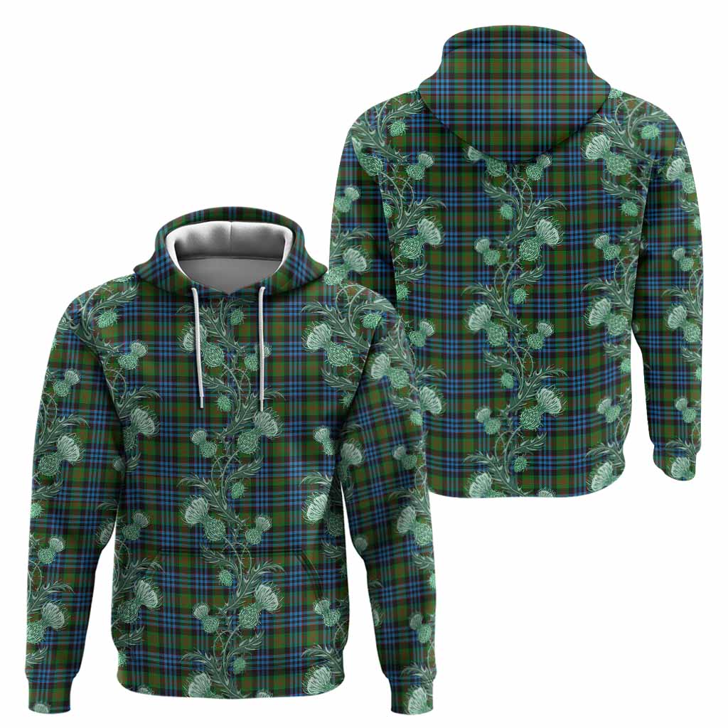 Newlands Tartan Hoodie Seamless Scottish Thistle Flowers