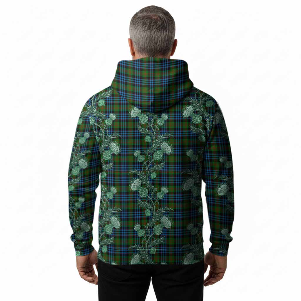 Newlands Tartan Hoodie Seamless Scottish Thistle Flowers