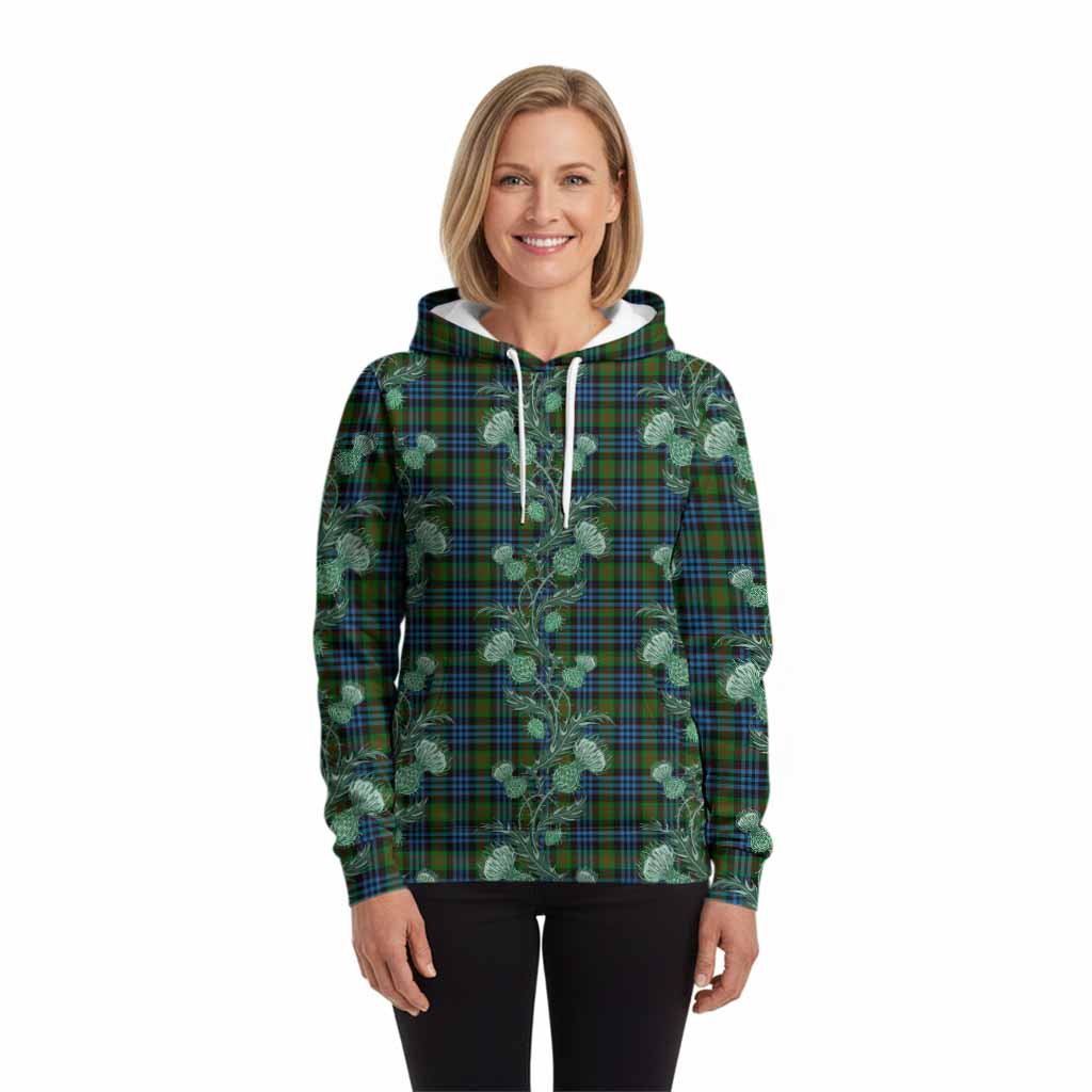 Newlands Tartan Hoodie Seamless Scottish Thistle Flowers