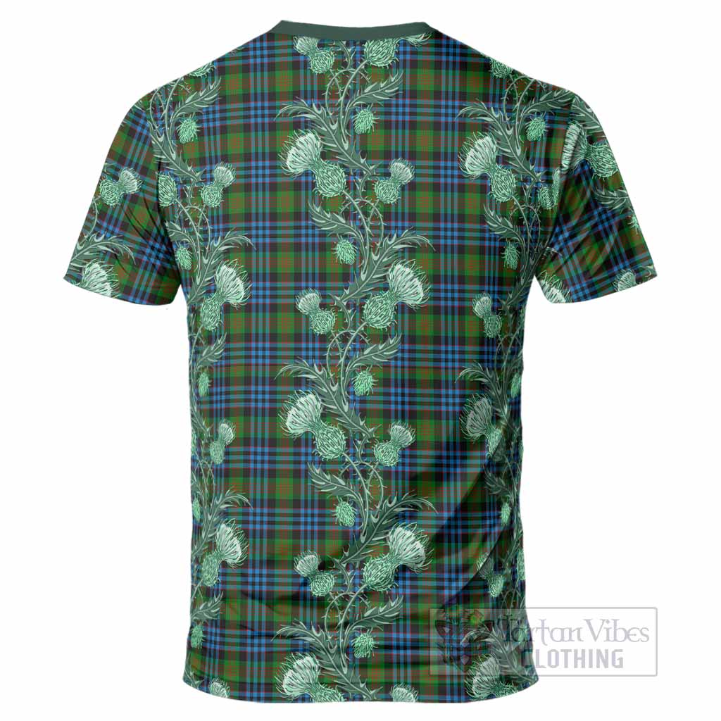 Newlands Tartan T-Shirt Seamless Scottish Thistle Flowers