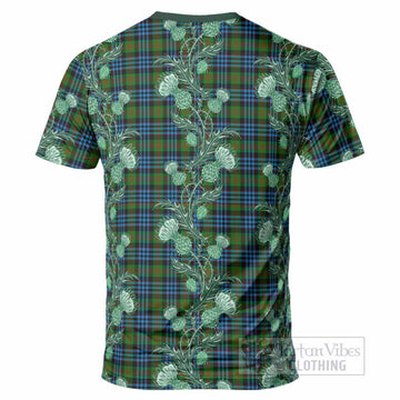 Newlands Tartan T-Shirt Seamless Scottish Thistle Flowers