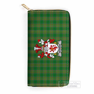 Newman Irish Clan Tartan Women's Leather Wallet with Coat of Arms