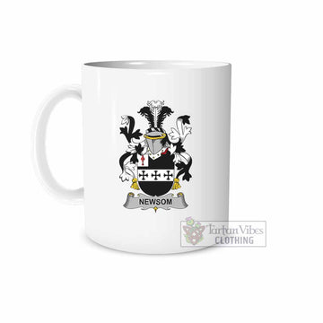 Tartan Vibes Clothing Newsom Irish Clan Coat of Arms Ceramic Mug