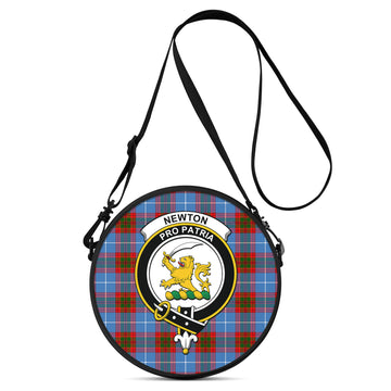 Newton Tartan Round Satchel Bags with Family Crest One Size 9*9*2.7 inch - Tartan Vibes Clothing