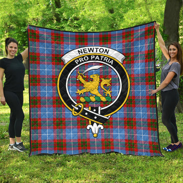 Newton Tartan Quilt with Family Crest