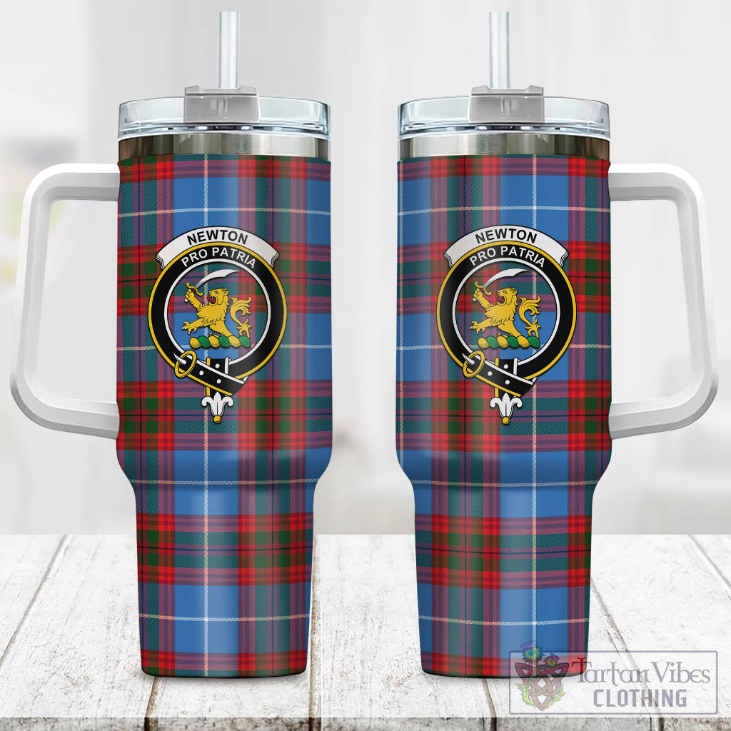 Newton Tartan Tumbler with Handle with Family Crest One Size 40 OZ - Tartan Vibes Clothing