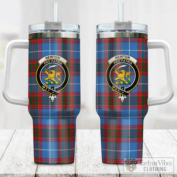 Newton Tartan and Family Crest Tumbler with Handle