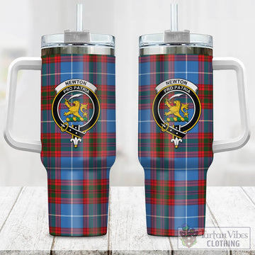 Newton Tartan Tumbler with Handle with Family Crest One Size 40 OZ - Tartan Vibes Clothing