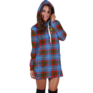 Newton Tartan Hoodie Dress with Family Crest - Tartan Vibes Clothing