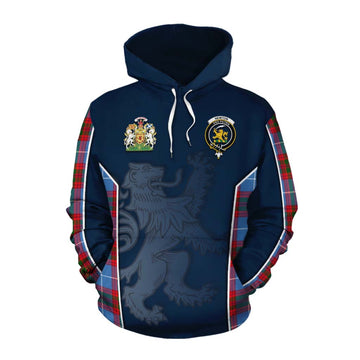 Newton Tartan Cotton Hoodie with Family Crest and Lion Rampant Vibes Sport Style Pullover Hoodie XS - Tartan Vibes Clothing