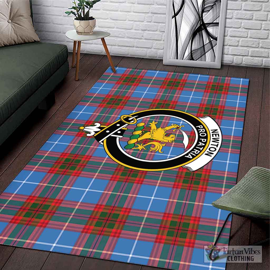 Newton Tartan Area Rug with Family Crest L 59*86 inch (150x220 cm) - Tartan Vibes Clothing