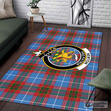 Newton Tartan Area Rug with Family Crest L 59*86 inch (150x220 cm) - Tartan Vibes Clothing