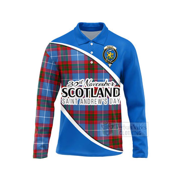 Newton Family Crest Tartan Long Sleeve Polo Shirt Celebrate Saint Andrew's Day in Style Unisex - Tartan Vibes Clothing