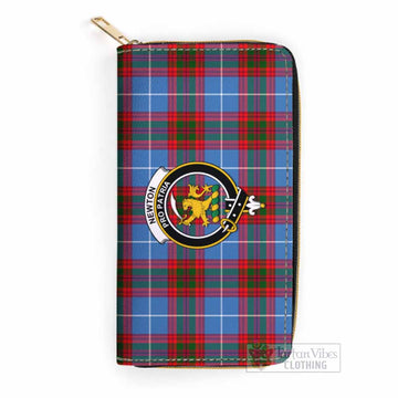 Tartan Vibes Clothing Newton Tartan Women's Leather Wallet with Family Crest