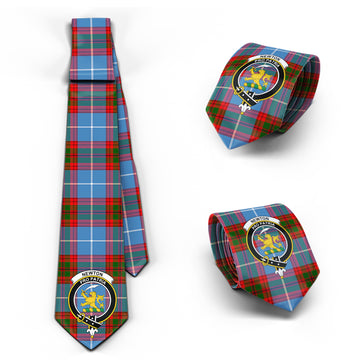 Newton Tartan Classic Necktie with Family Crest