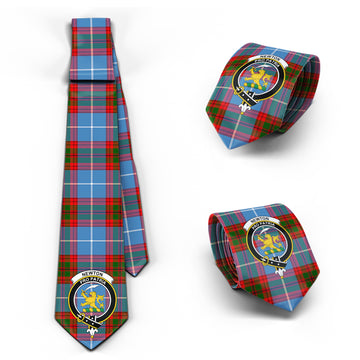 Newton Tartan Classic Necktie with Family Crest Necktie One Size - Tartan Vibes Clothing