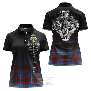 Newton Tartan Women's Polo Shirt Featuring Alba Gu Brath Family Crest Celtic Inspired Women - Tartan Vibes Clothing