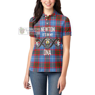 Newton Tartan Women's Polo Shirt with Family Crest DNA In Me Style Women - Tartan Vibes Clothing