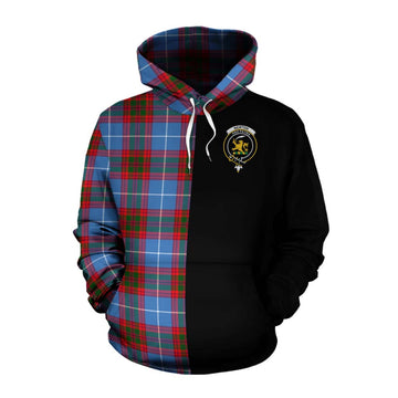 Newton Tartan Cotton Hoodie with Family Crest and Half Of Me Style Pullover Hoodie XS - Tartan Vibes Clothing