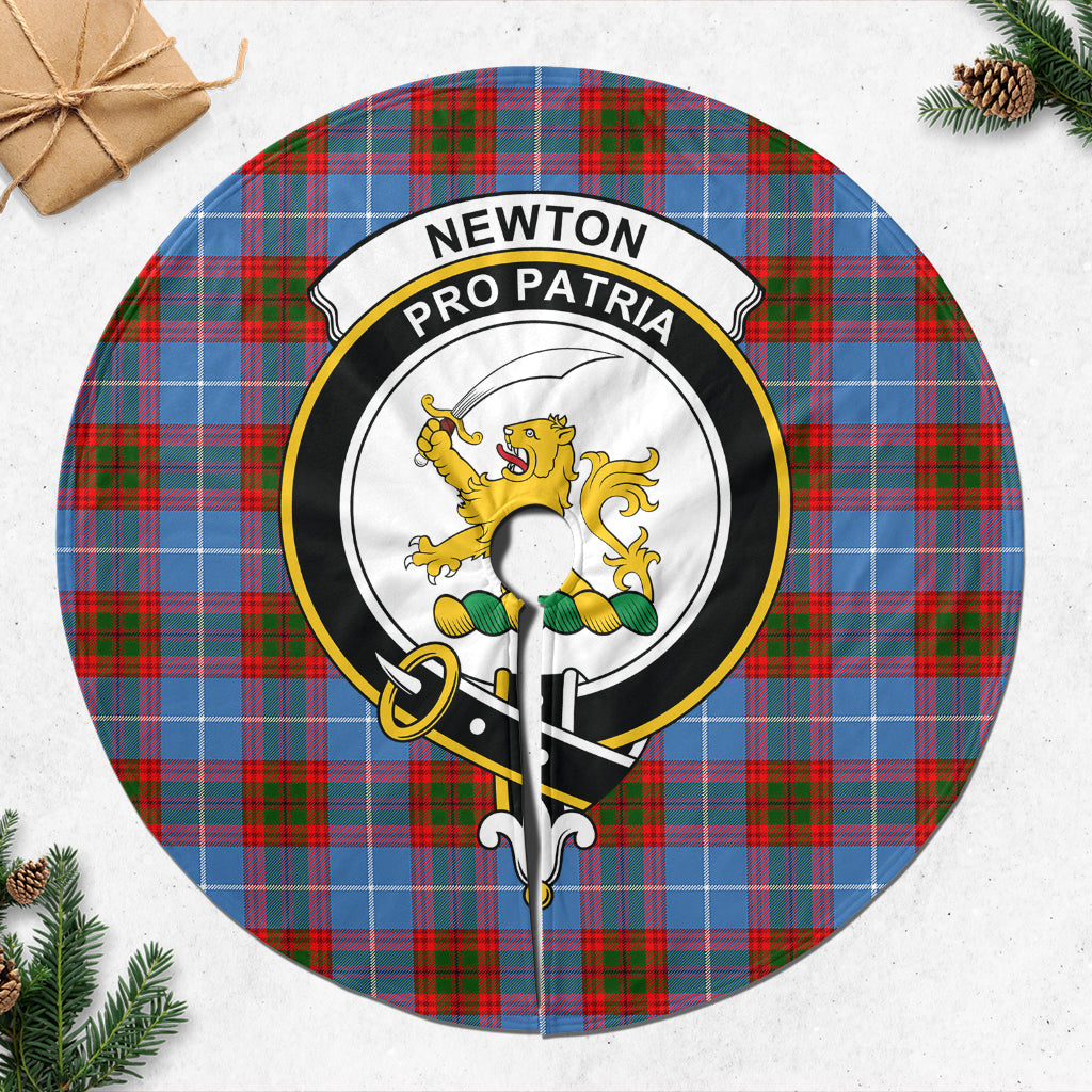 Newton Tartan Christmas Tree Skirt with Family Crest 47*47 inch - Tartan Vibes Clothing