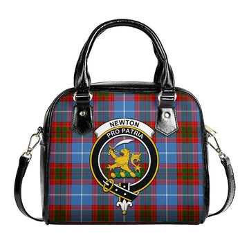 Newton Tartan Shoulder Handbags with Family Crest