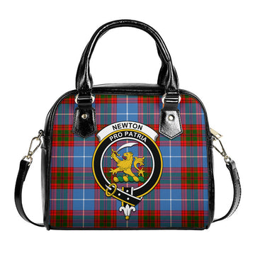 Newton Tartan Shoulder Handbags with Family Crest One Size 9*21*24 cm (3.54*8.27*9.45 inches) - Tartan Vibes Clothing