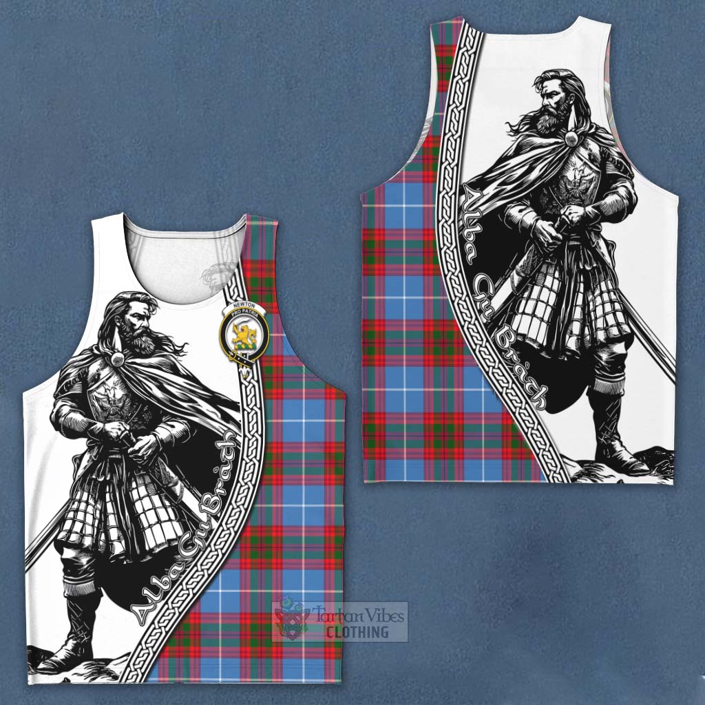 Newton Tartan Clan Crest Men's Tank Top with Highlander Warrior Celtic Style Men - Tartan Vibes Clothing