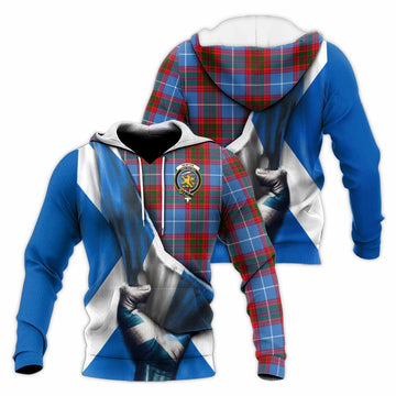 Newton Tartan Knitted Hoodie with Family Crest Scotland Patriotic Style Unisex Knitted Pullover Hoodie - Tartan Vibes Clothing