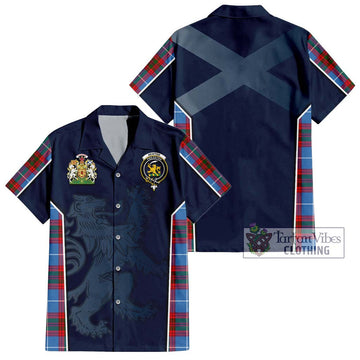 Newton Tartan Hawaiian Shirt with Family Crest and Lion Rampant Vibes Sport Style Kid - Tartan Vibes Clothing