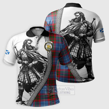 Newton Tartan Clan Crest Polo Shirt with Highlander Warrior Celtic Style Kid - Tartan Vibes Clothing