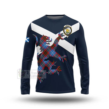 Newton Tartan Lion Rampant Long Sleeve T-Shirt Proudly Display Your Heritage with Alba Gu Brath and Clan Name Unisex - Tartan Vibes Clothing