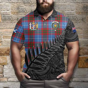 Newton Crest Tartan Polo Shirt with New Zealand Silver Fern Half Style Kid - Tartan Vibes Clothing