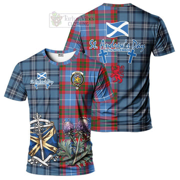 Newton Tartan T-Shirt Happy St. Andrew's Day Half Tartan Style Kid's Shirt - Tartan Vibes Clothing